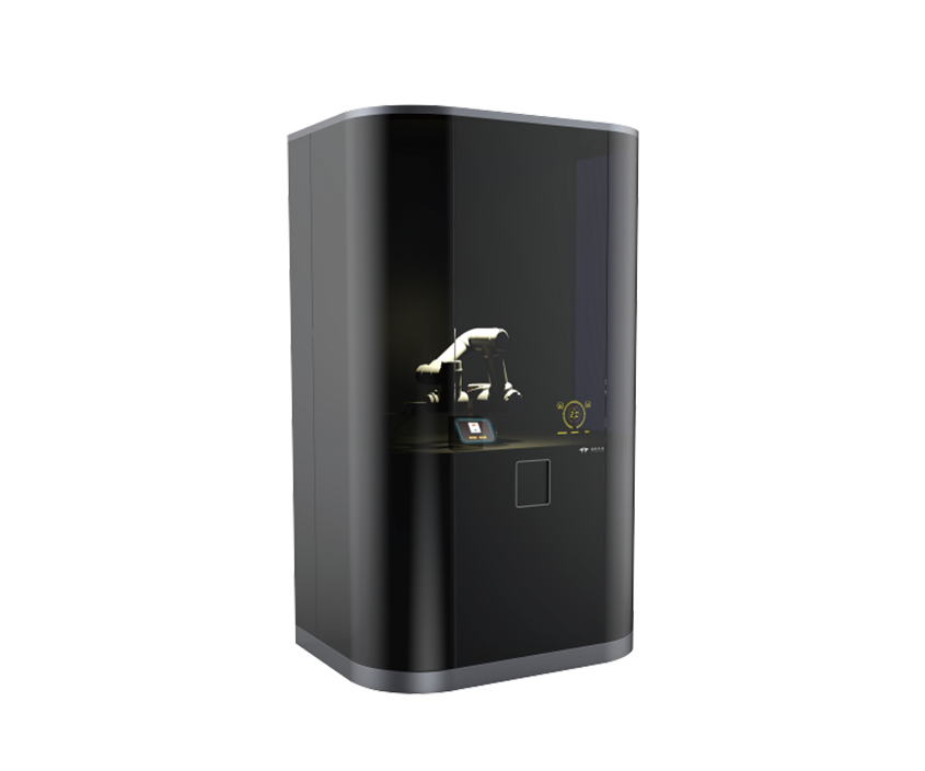 Medium-free holographic coffee latte art machine